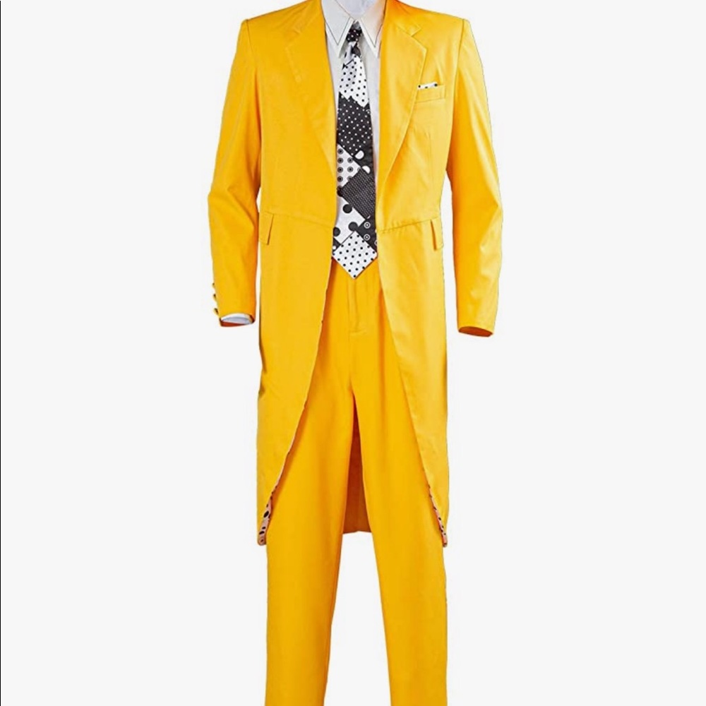 Jim carry the mask cosplay costume suit